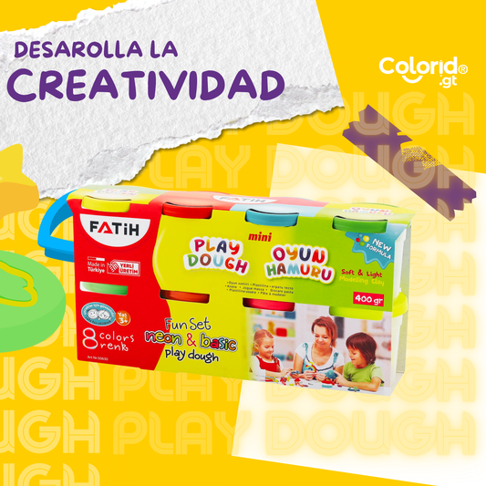 Play dough Mini 8 pzas Neón y Básico