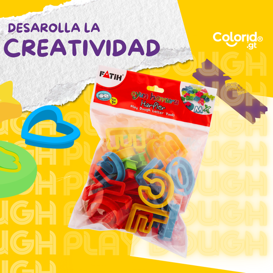 MOLDES DE LETRAS PARA PLAY DOUGH