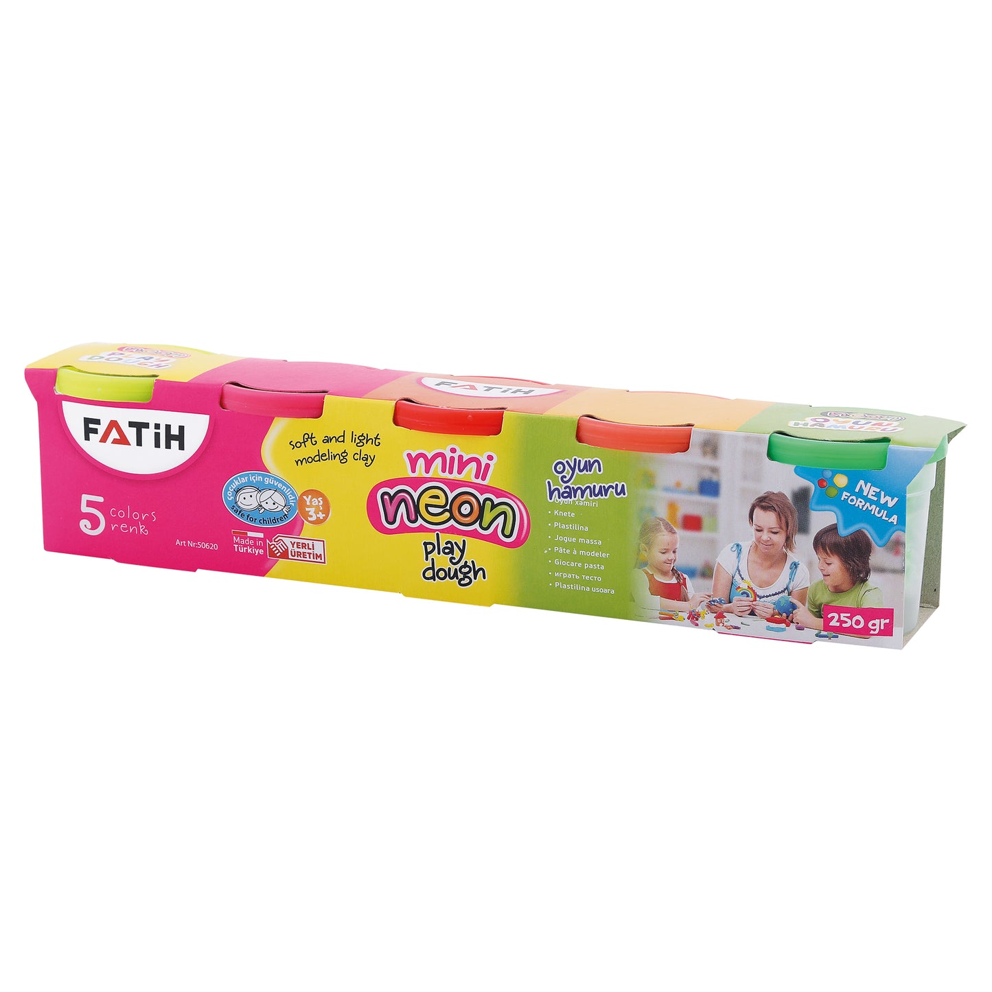 Play dough Mini 5 piezas Neón