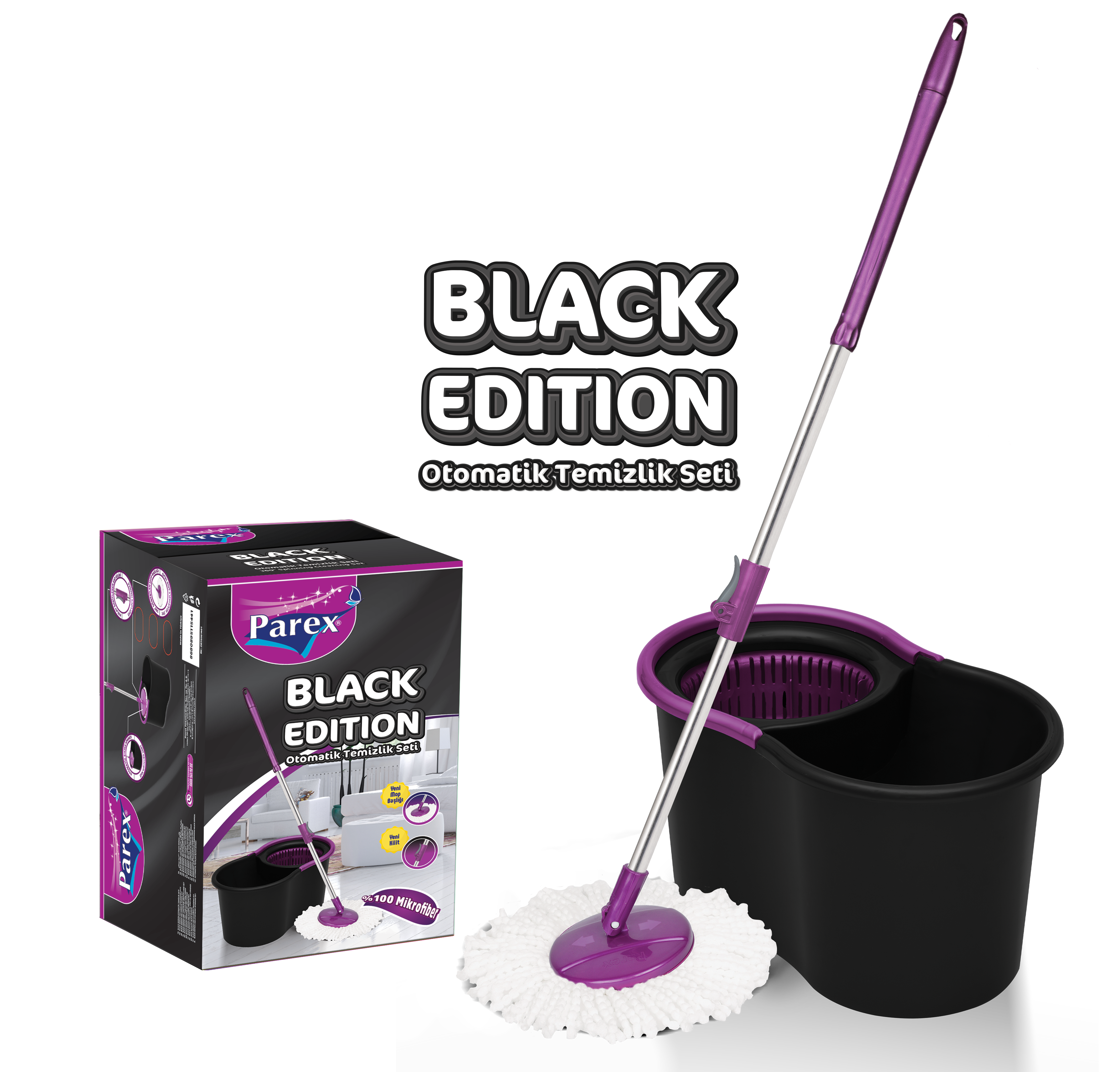 TRAPEADOR DE LIMPIEZA AUTOMATICA PAREX BLACK EDITION