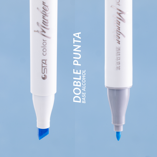 Marcador Permanente STA Doble Punta – Set de 36 Colores
