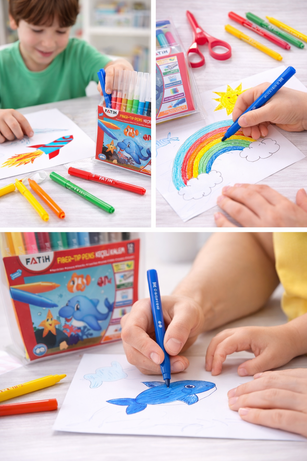 Marcadores Escolares FATIH Punta Delgada ‚ Colores Vivos y Precision en Cada Trazo