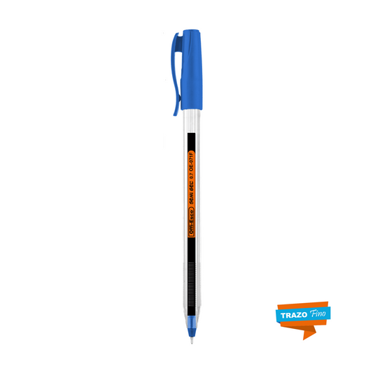 Bolígrafo semi gel 0.7 m OE-071F TRIANGULAR AZUL UNIDAD