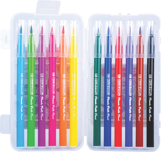 Marcadores punta pincel x 12 Unds OE-090