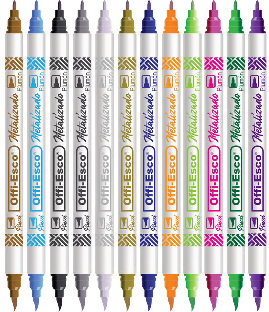 Marcadores metalizados doble punta OE-100