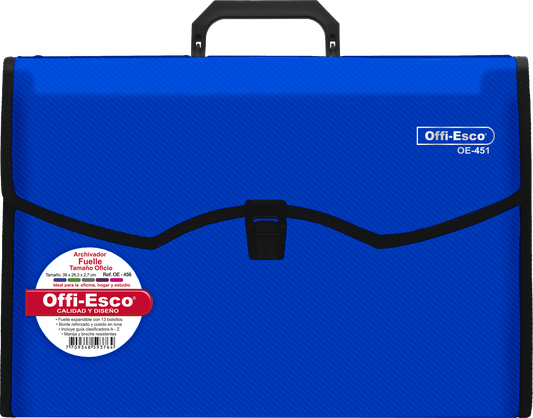 Archivador 13 bolsillos carta translúcido OE-451 CARTA