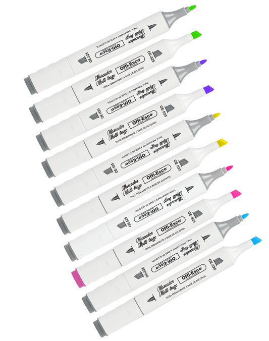 Marcador permanente multi-trazo x 48 Unds OE-525-48