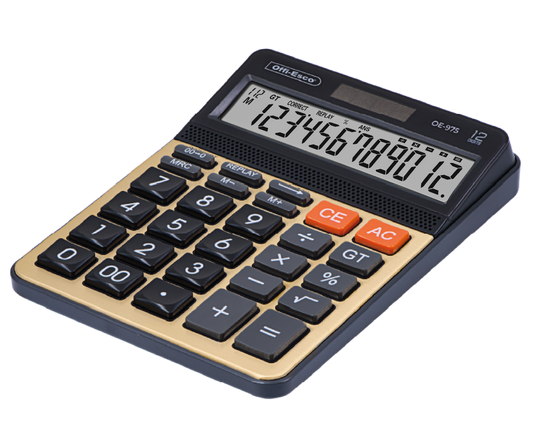 Calculadora electrónica 12 dígitos OE-975 OFFIESCO