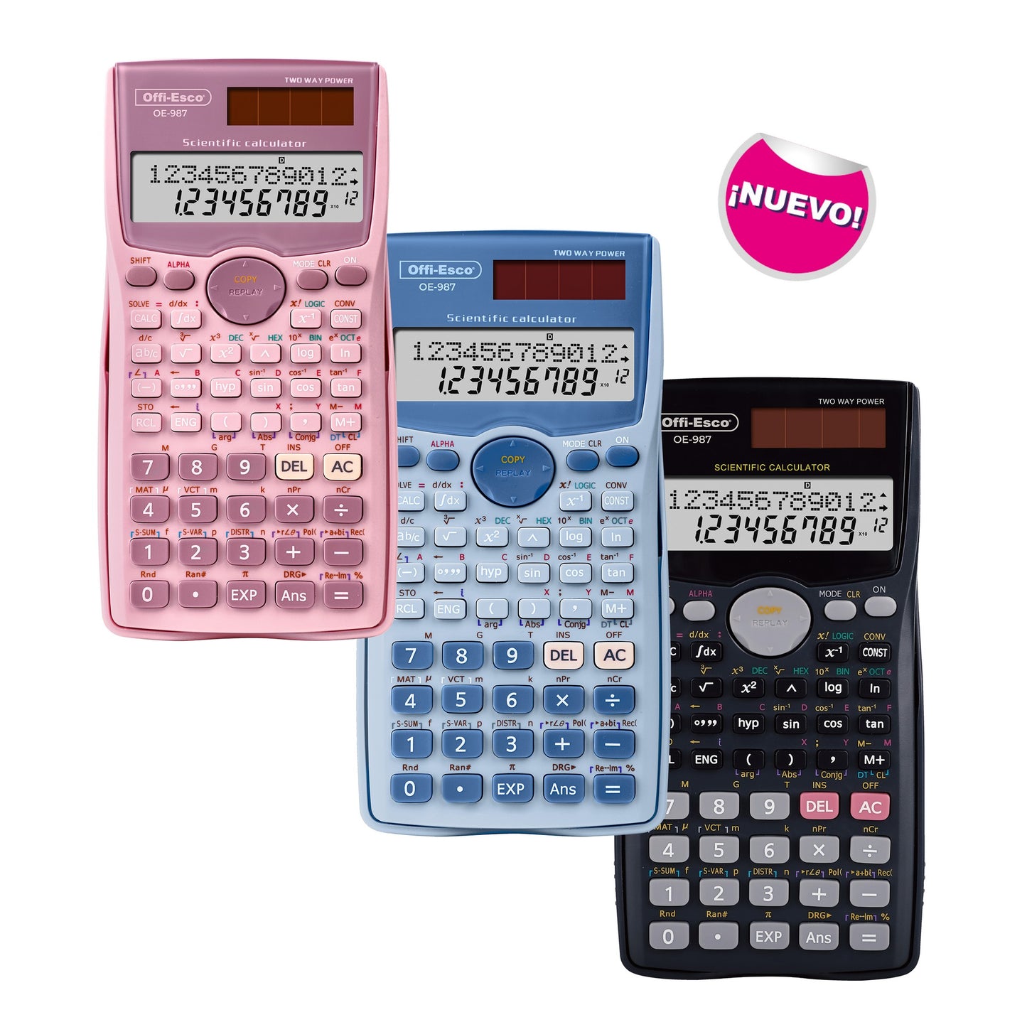 Calculadora científica 12 dígitos – 401 funciones OE-987 OFFIESCO