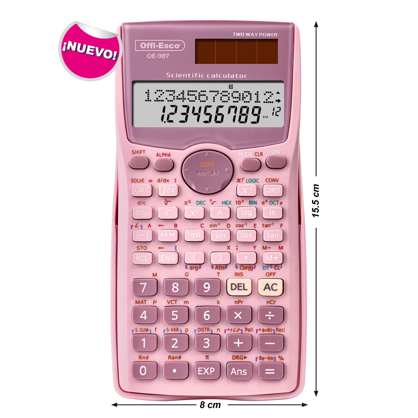 Calculadora científica 12 dígitos – 401 funciones OE-987 OFFIESCO