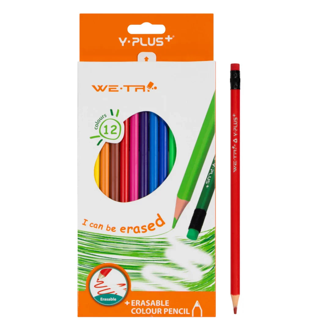 CRAYON Y-PLUS 12 COLORES BORRABLE LARGO