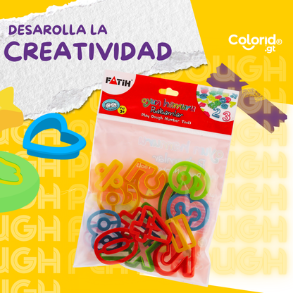 Molde para play fough numeros