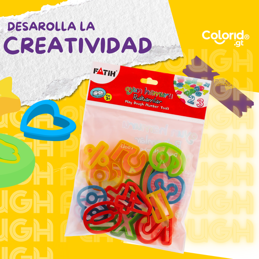 Molde para play fough números