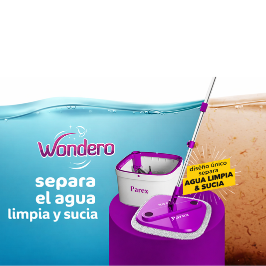 Trapeador Automático Parex Wondero – Sistema que Separa Agua Limpia y Sucia
