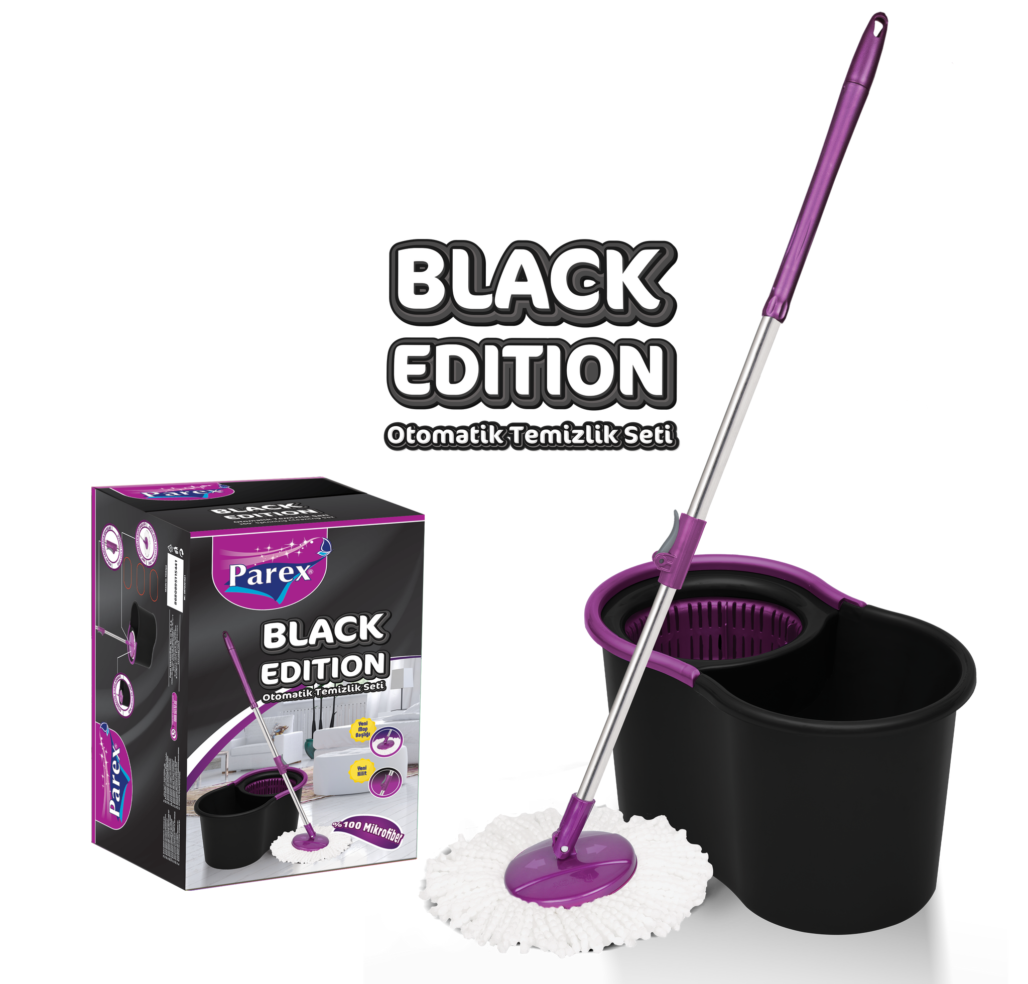 TRAPEADOR DE LIMPIEZA AUTOMATICA PAREX BLACK EDITION
