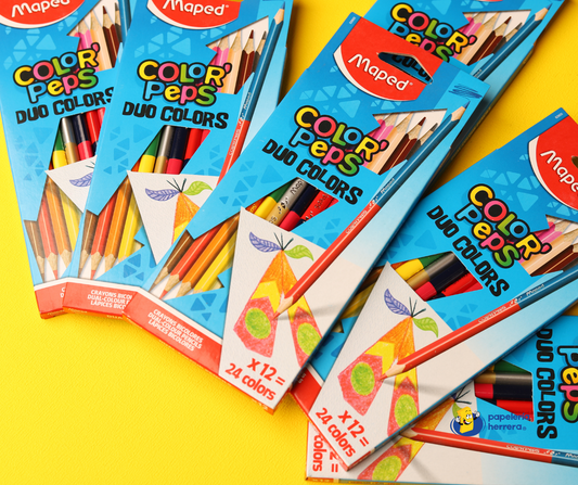 CRAYON MAPED COLOR PEPS DUO COLORS X12=24 COLORES