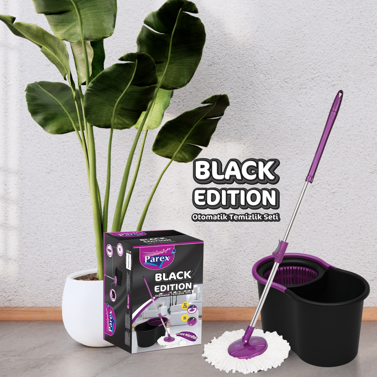 TRAPEADOR DE LIMPIEZA AUTOMATICA PAREX BLACK EDITION