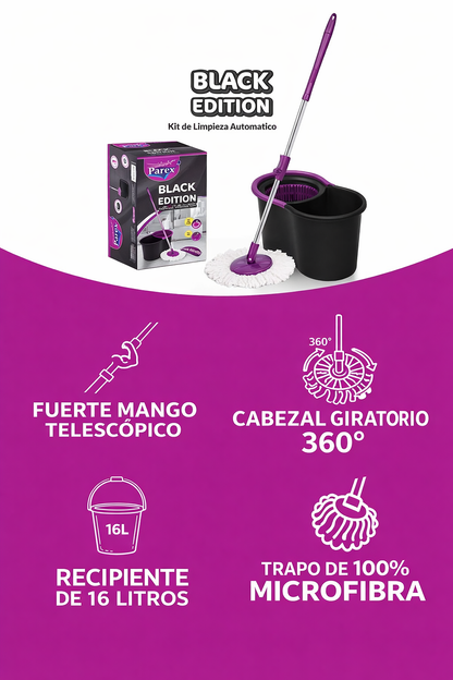 TRAPEADOR DE LIMPIEZA AUTOMATICA PAREX BLACK EDITION