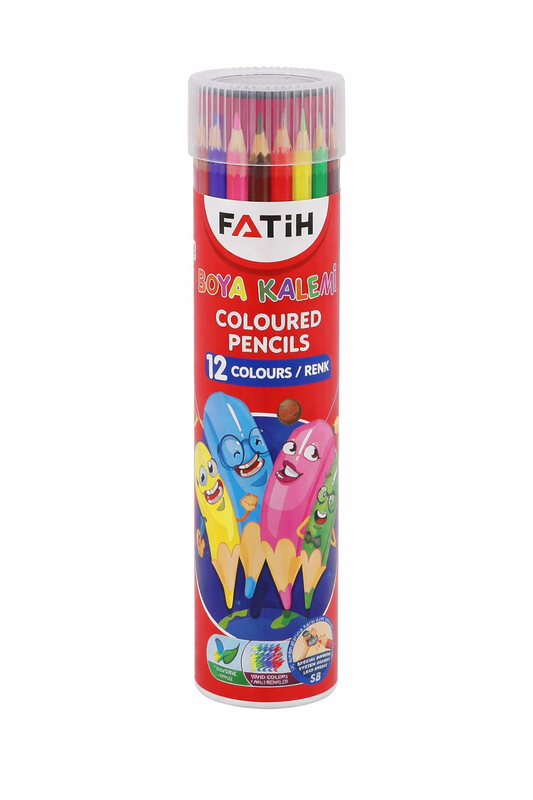 Crayones exagonales 12 colores en tubo de aluminio