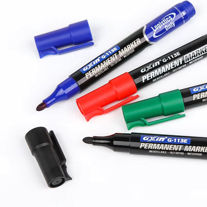 Marcador Permanente Recargable GXIN G-113E Punta Redonda Display 12 unids