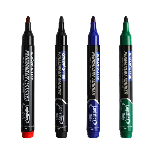 Marcador Permanente Recargable GXIN G-113E Punta Redonda Display 12 unids