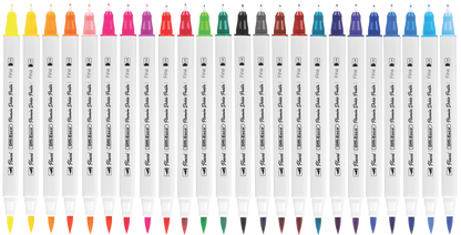 Marcadores punta pincel Doble punta x 24 Unds OE-097