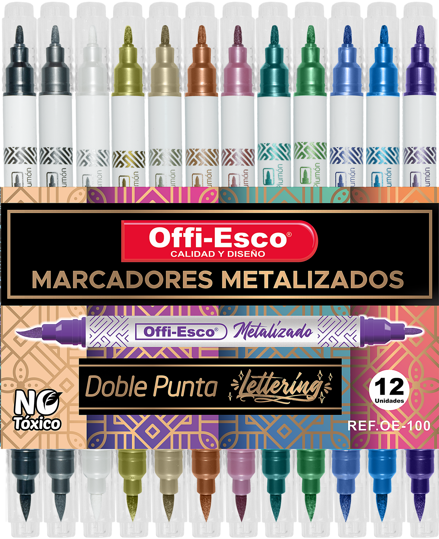 Marcadores metalizados doble punta OE-100