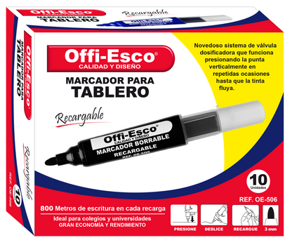 Cartucho recargable para marcador de pizzara Offi Esco OE-506R