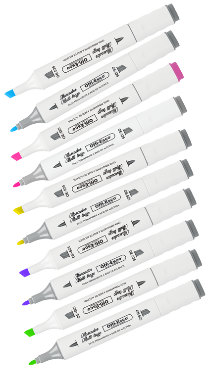 Marcador permanente multi-trazo x 48 Unds OE-525-48