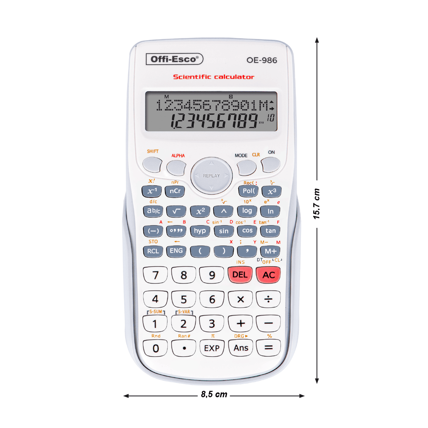 Calculadora científica OE-986 12 dígitos – 240 funciones OE-986 OFFIESCO