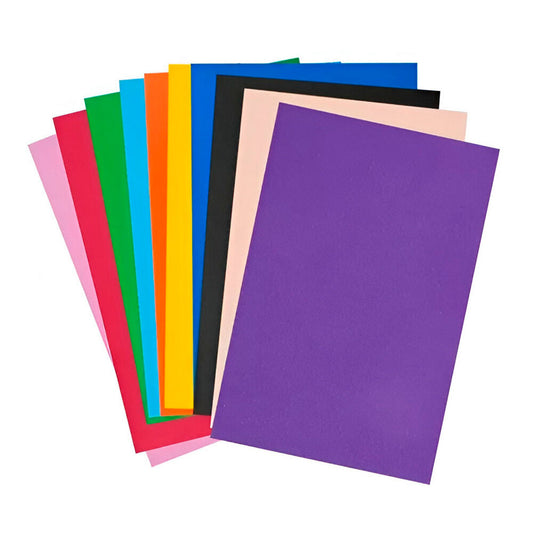 Foamy Liso 1/8 Carta cm PQT 10 unids surtido