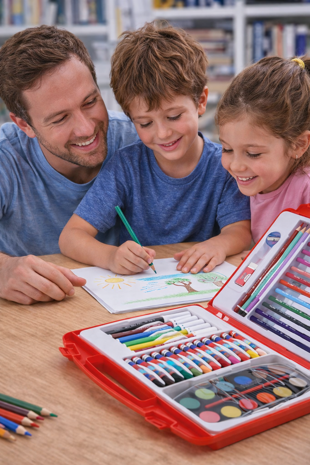 Maleta Escolar FATIH ‚ Set de Colores 54 Piezas