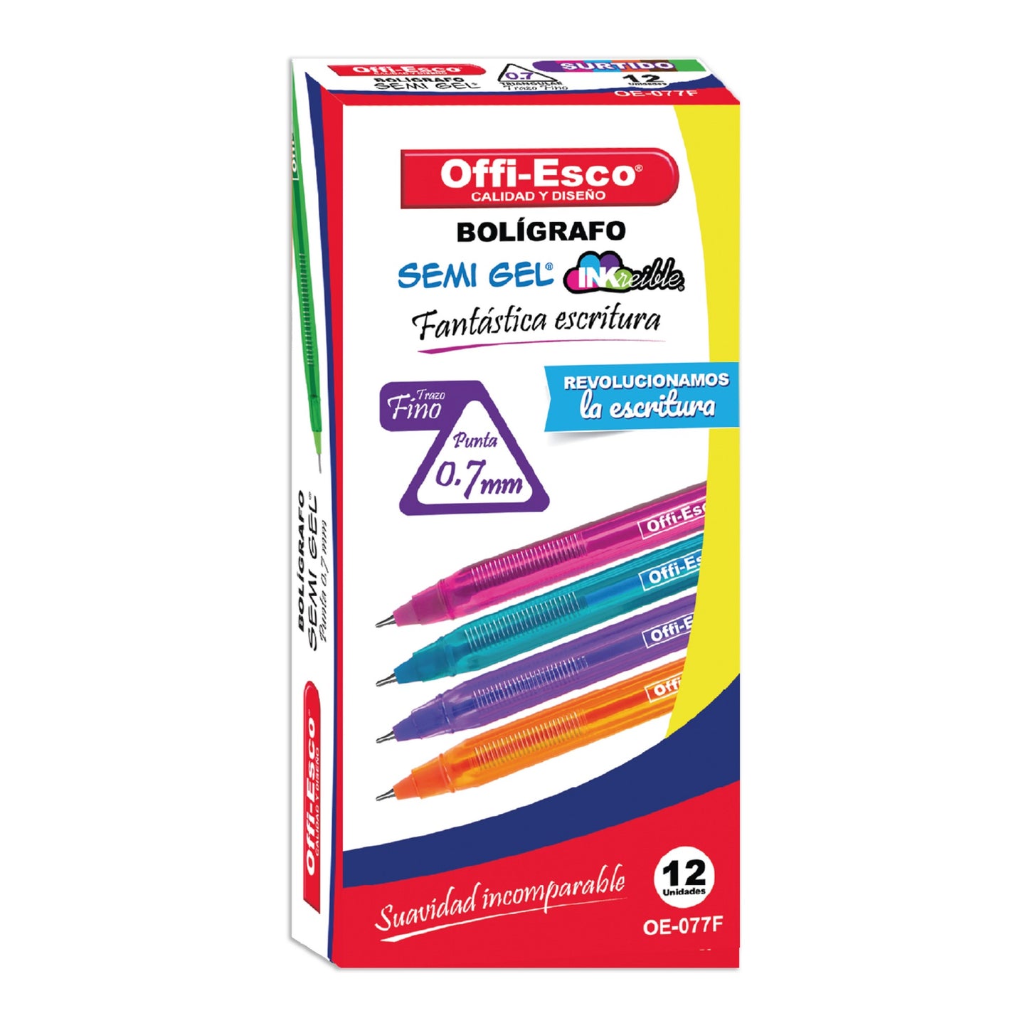 Bolígrafo semi gel 0.7 m OE-077F  ROJO UNIDAD