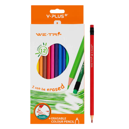 CRAYON Y-PLUS 12 COLORES BORRABLE LARGO